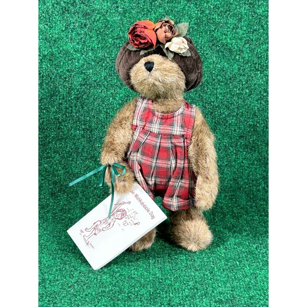 The Boyds Collection Ltd. "Lizzie Wishkabibble" Collectible Bear In Plaid Dress